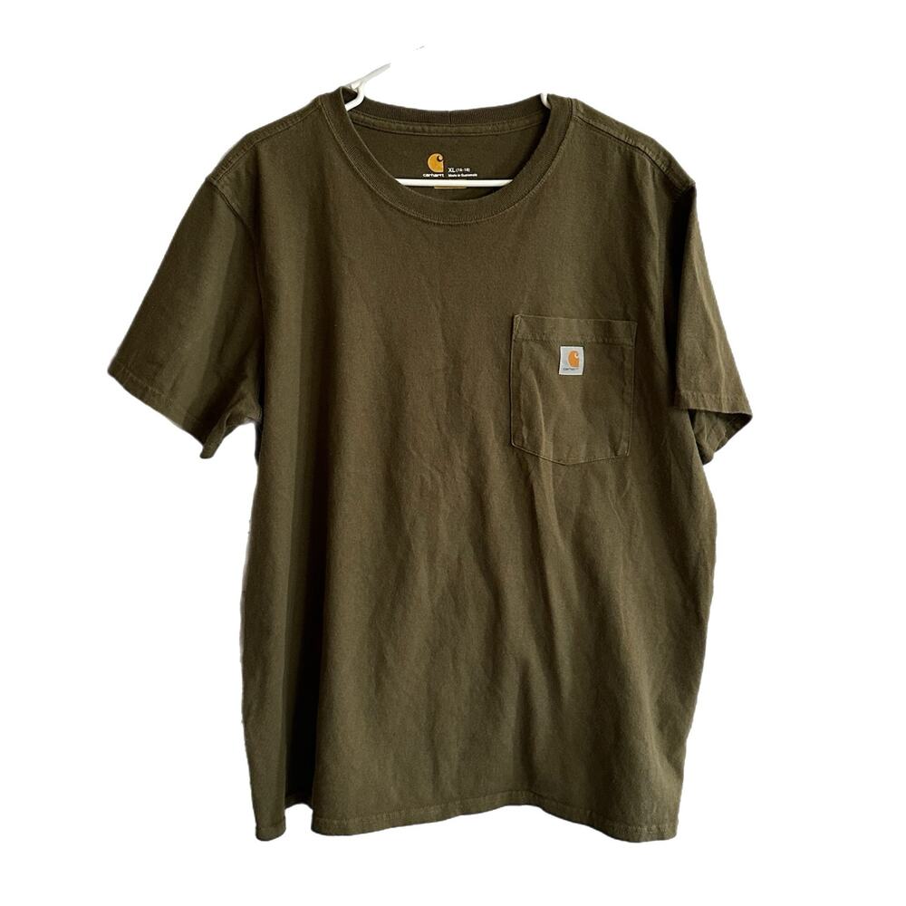 C 22Carhartt Men’s Green Original Fit Tee, XL, Pre-owned